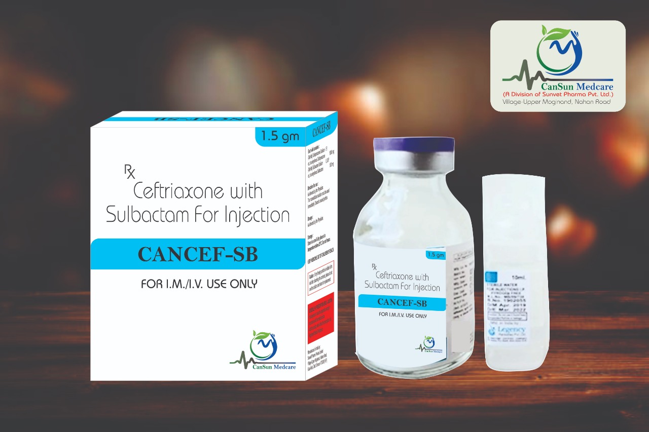 Ceftriaxone Sulbactam 1500 mg injection in PCD Franchise on Monopoly Basis